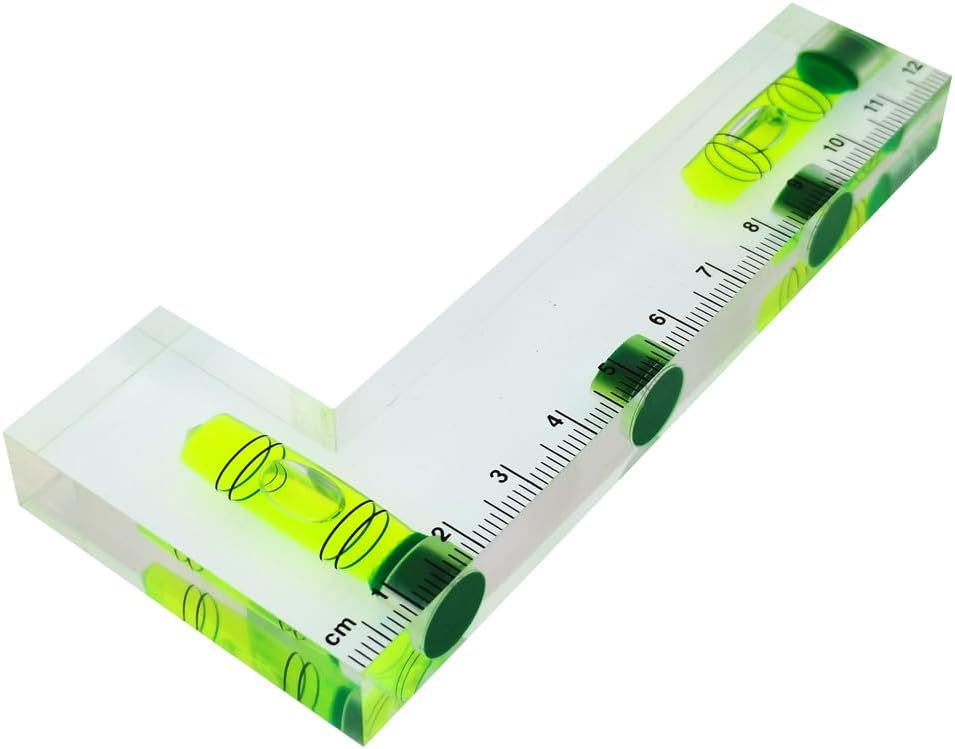 Transparent Rectangular high-Precision T-Shaped Level Integrated Small Household Magnetic Water Level (blue, 95 * 51 * 13mm)